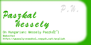 paszkal wessely business card